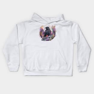 Raven Floral Kids Hoodie